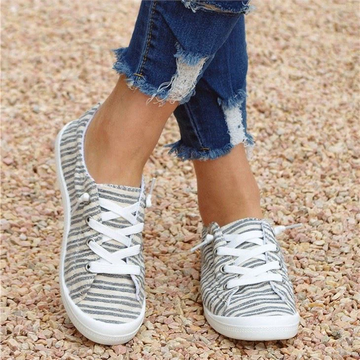 female's canvas sneaker with arch support