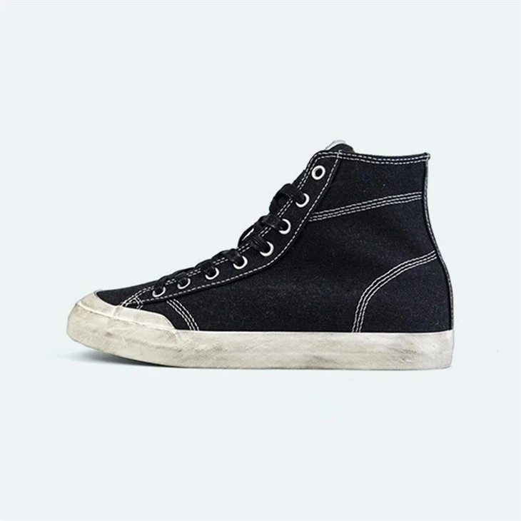 Zapatos vulcanizados casuales negros clásicos retro