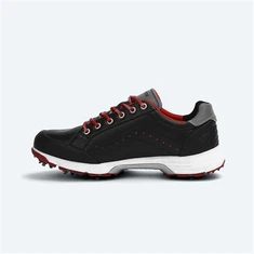 Zapatos de golf combinados en color negro y rojo