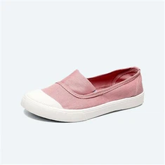 Moda Mujer Slip On Canvas Sneaker Gris